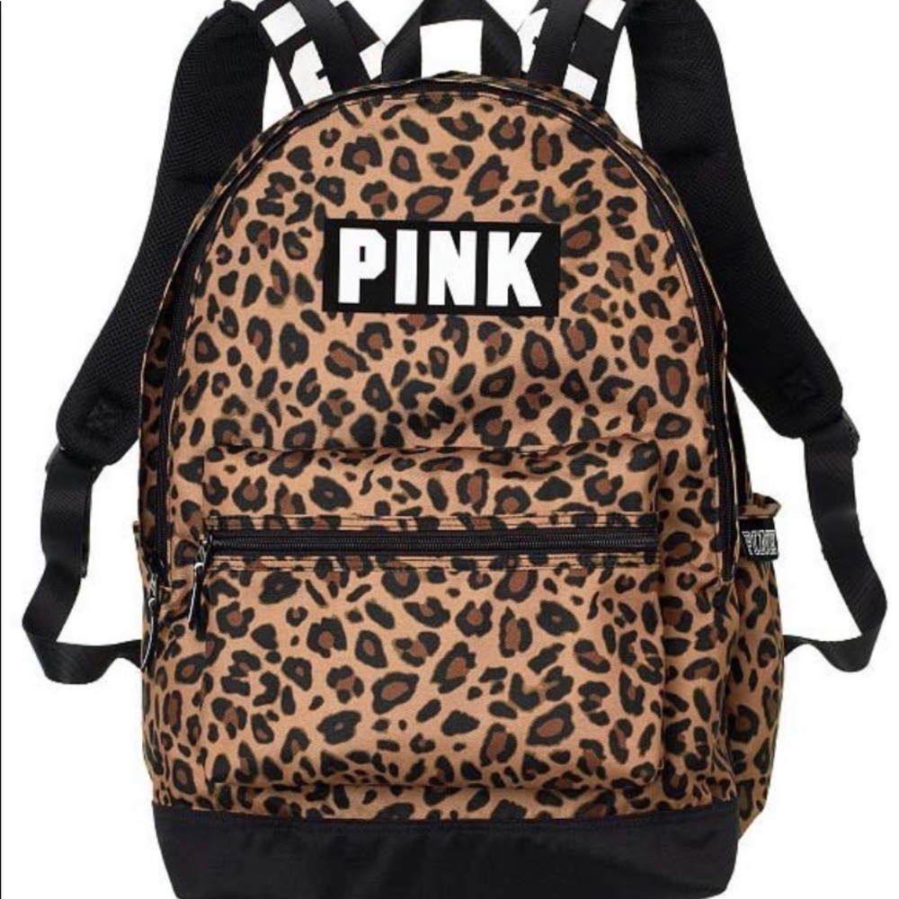 VS PINK Cheetah Campus Backpack - EUC